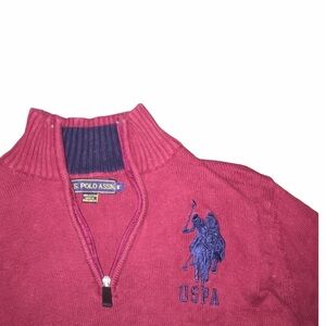 {US Polo Assn} 3/4 Zip Pull Over